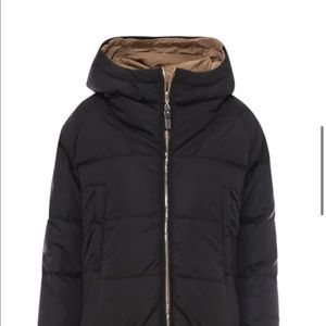 MaxMara black Jacket with Fur for hood